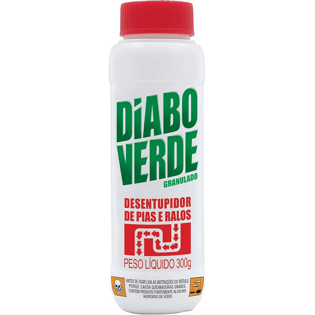 Desentupidor de Pias e Ralos Granulado 300g, Diabo Verde