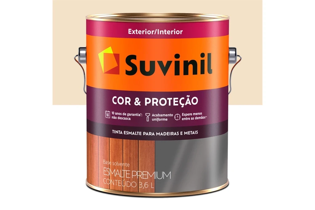 Tinta Esmalte Premium Cor & Proteção Brilhante Areia 3,6 Litros