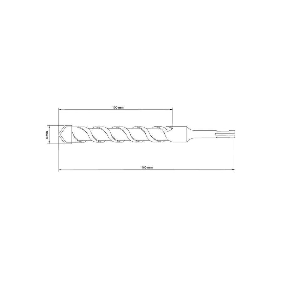 Broca de Vídea para Concreto Sds Plus 8 X 160mm - Tramontina