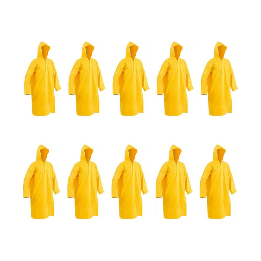 Capa Chuva Pvc Forrada Amarela G