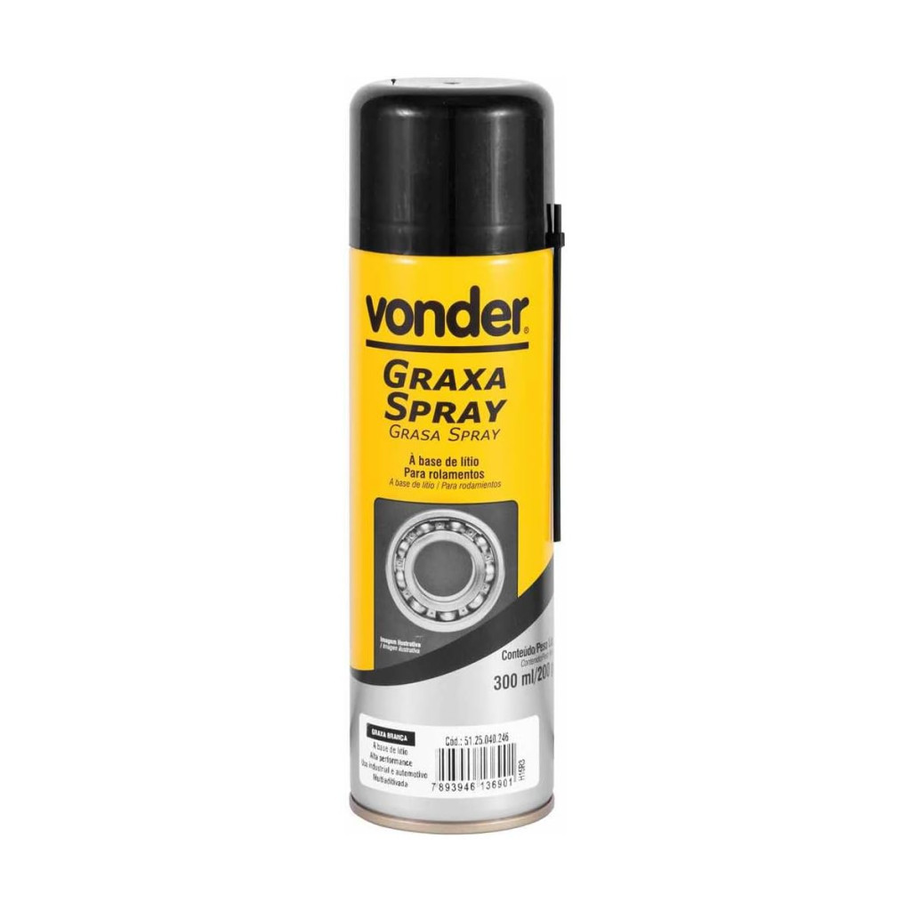 Graxa Spray Branca 300ml /200g Vonder