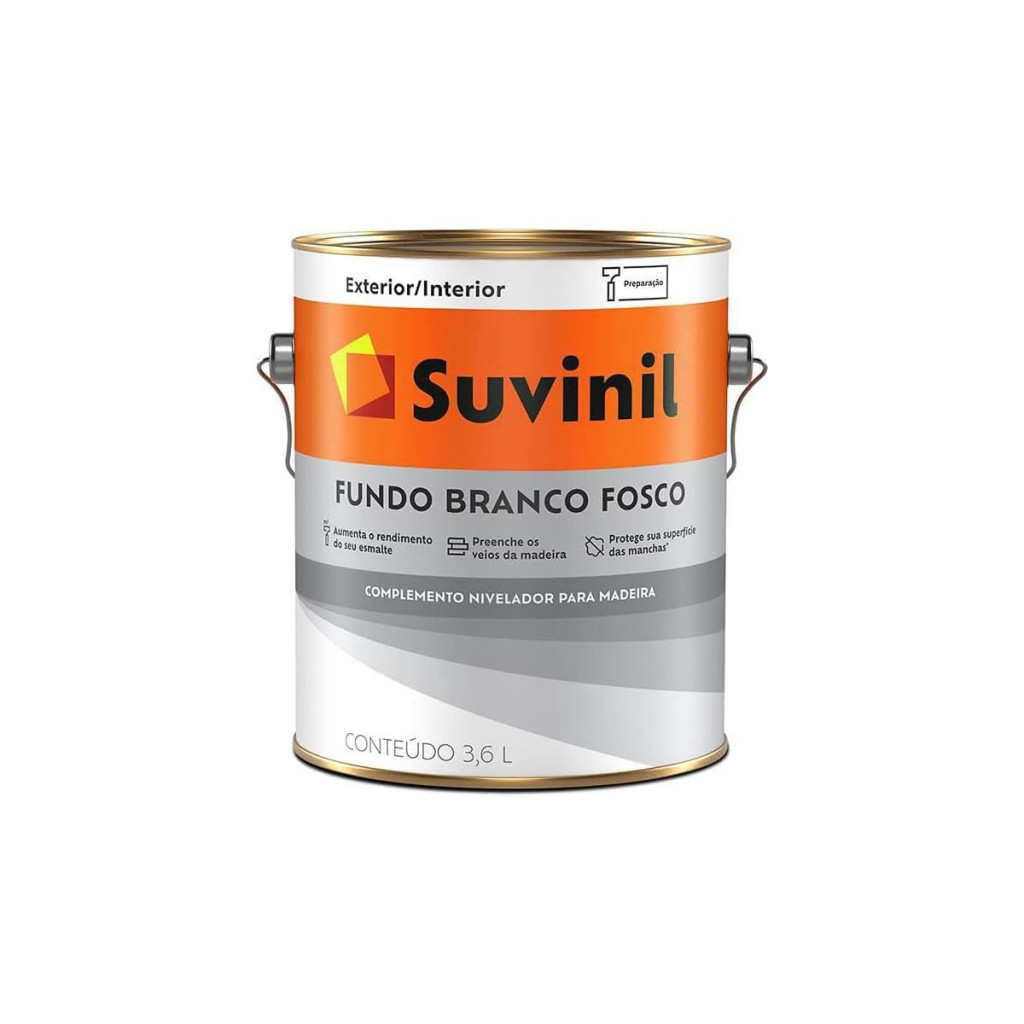 Suvinil Fundo Preparador Branco Fosco 3,6l - Branco - 53408297