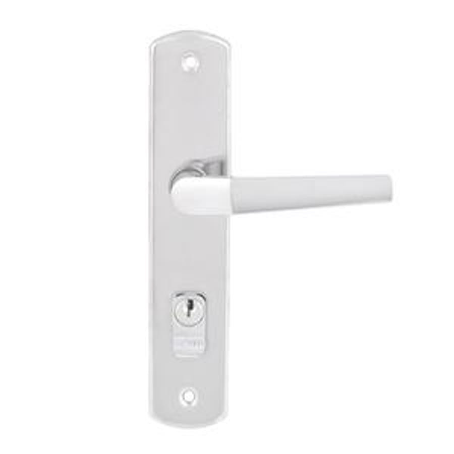 Fechadura para Porta de Entrada Cromado 40mm Comum com Espelho Popline - Soprano