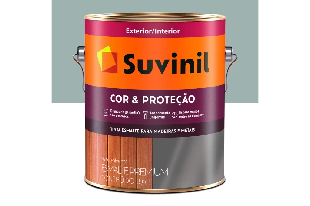 Tinta Esmalte Premium Cor & Proteção Brilhante Cinza Médio 3,6 Litros