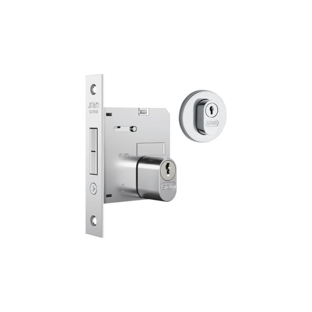 Fechadura Porta Correr Roseta Inox 1006 Stam