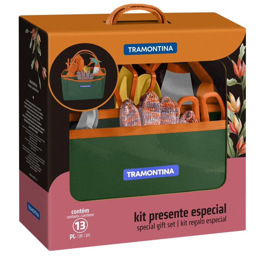 Kit Presente para Jardinagem com Bolsa de Lona 13 Peças - Tramontina