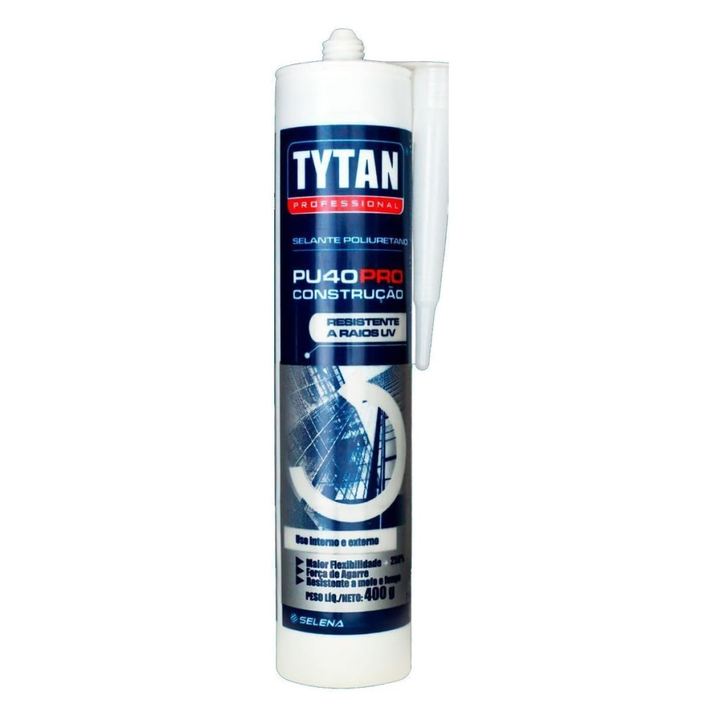 Adesivo Silicone Pu para Construção 310ml 400g Preto Tytan
