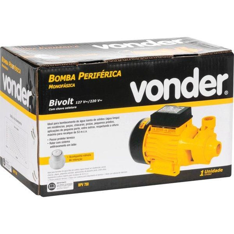 Bomba Periférica Bpv 750 1 Cv 127/ 220v - Vonder