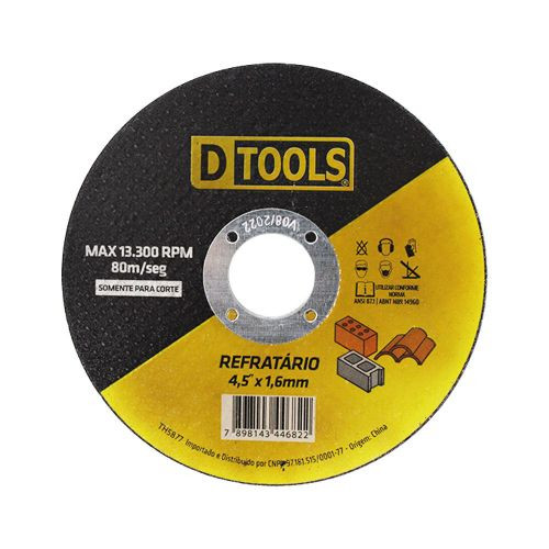 Disco Refratário 4,5'' X 1,6mm - Dtools