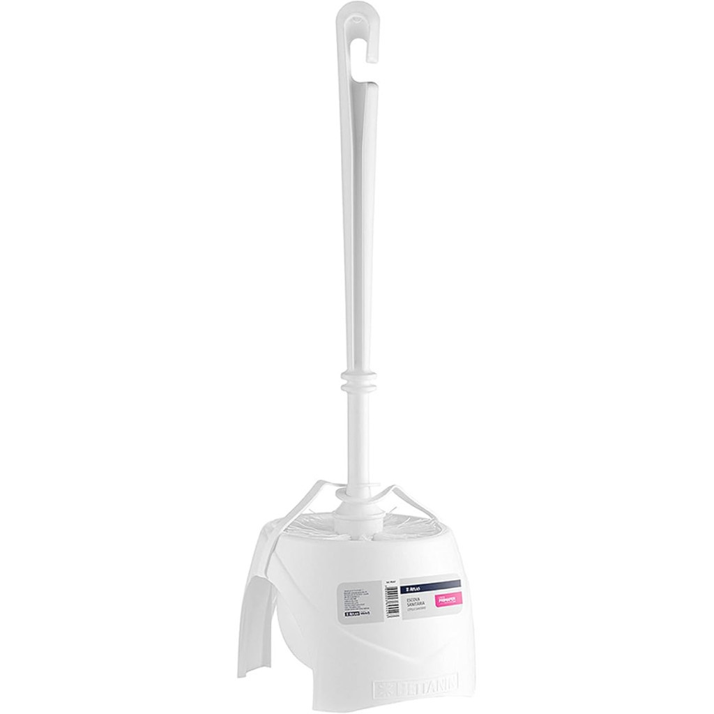 Escova Sanitária de Plástico, Cor Branca, Linha Primafer, Atlas.