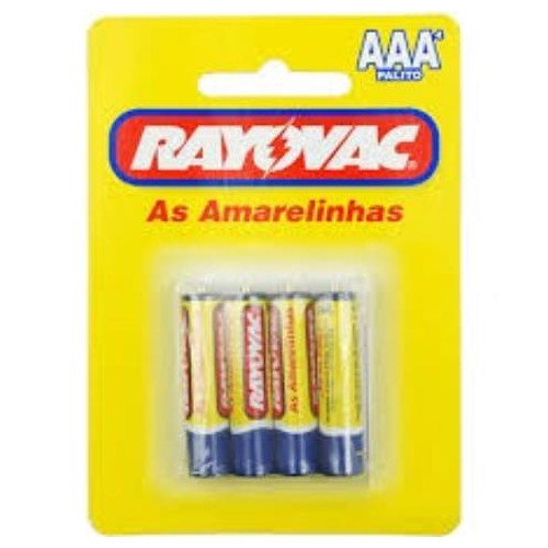 Pilha Palito Zinco C/4 Amarela Rayovac