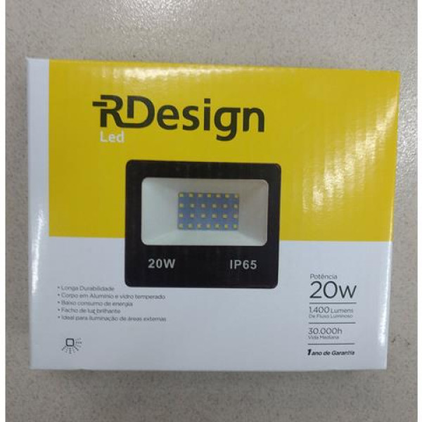 Refletor Led 6000k 20w Rdesing