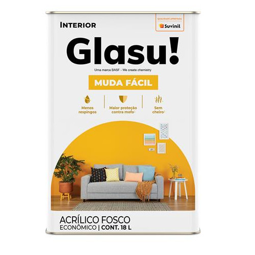 Glasu Acr Economico Fosco Branco 18l - 53426211
