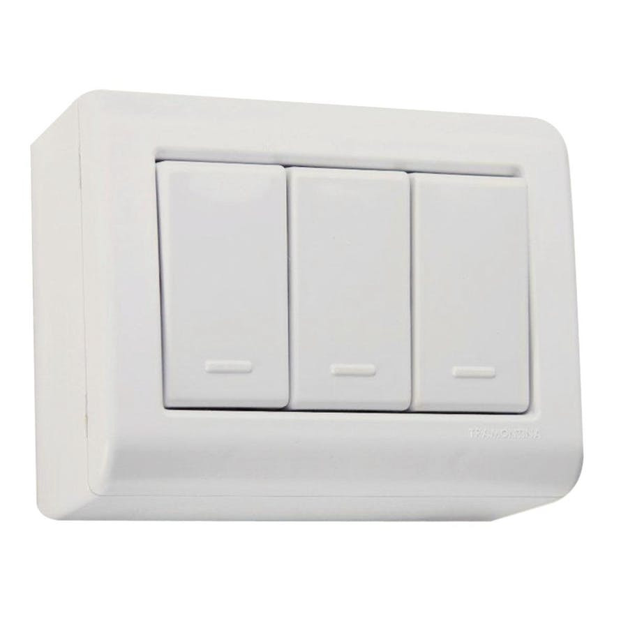 Conjunto Caixa 3 Interruptores Simples250v/ 10a - Tramontina