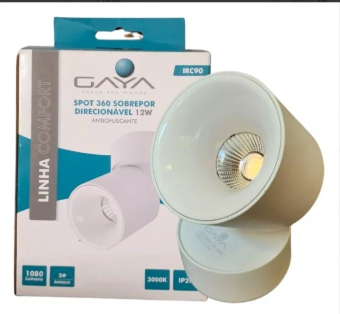 Gaya Spot Led 12w 3000k Sob 360° Biv Branco 7409