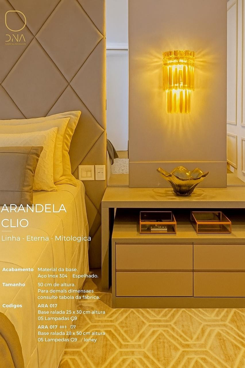 Arandela Dna Raiada 25cm X 50cm P/3 Lamp G9 Ara-017 **