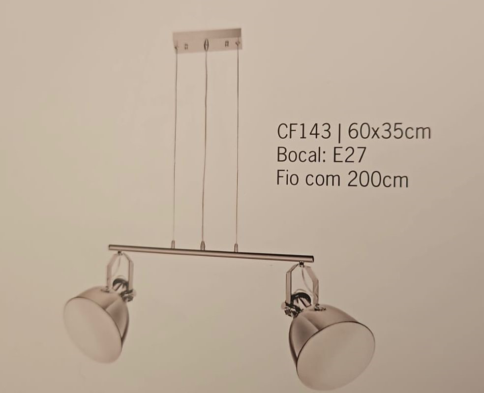 Outlet Luciin Pendente Cf143 Branco Duplo