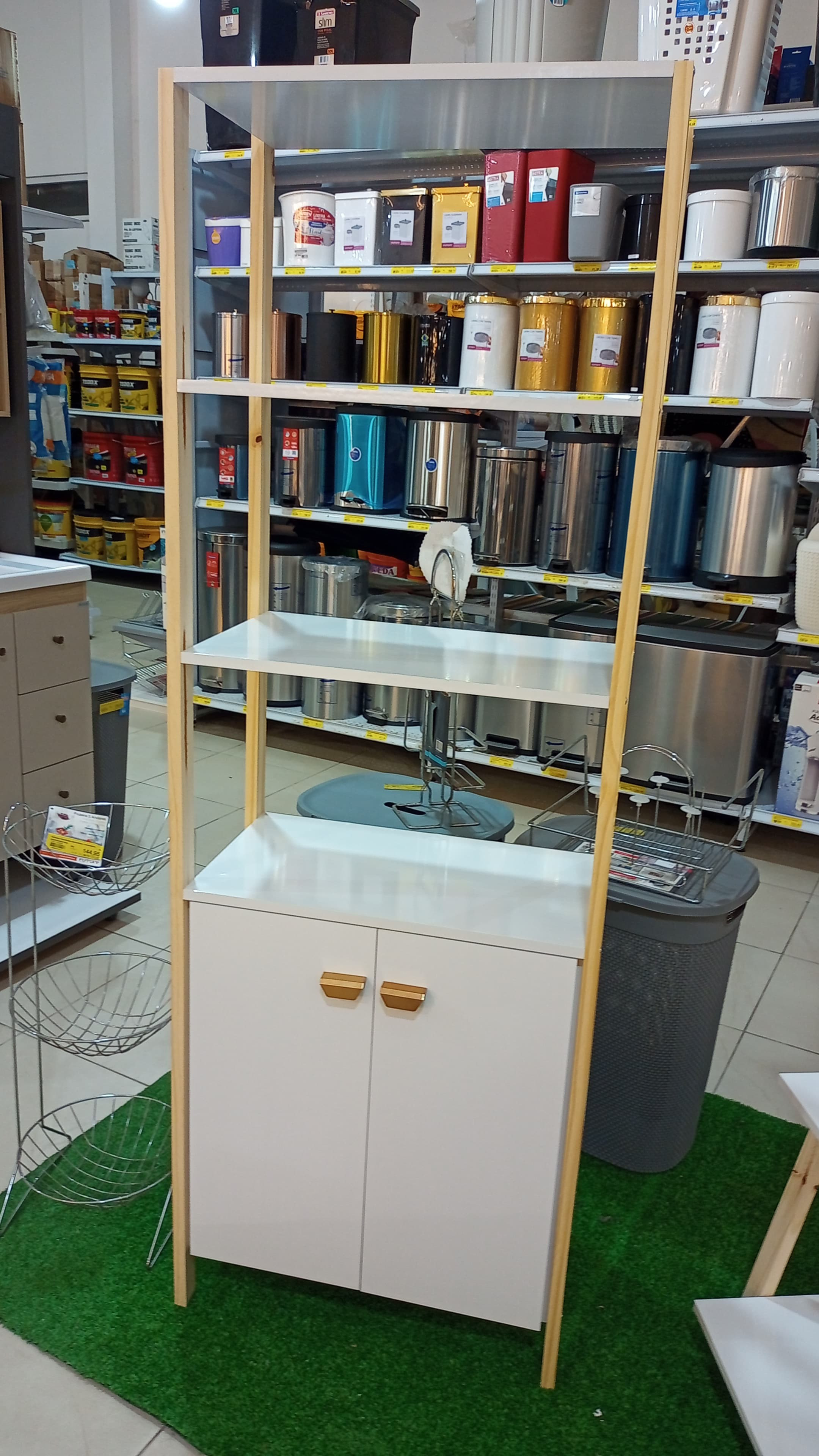 Gaam Estante 60x170cm Naos Mad Natural Branco 8385