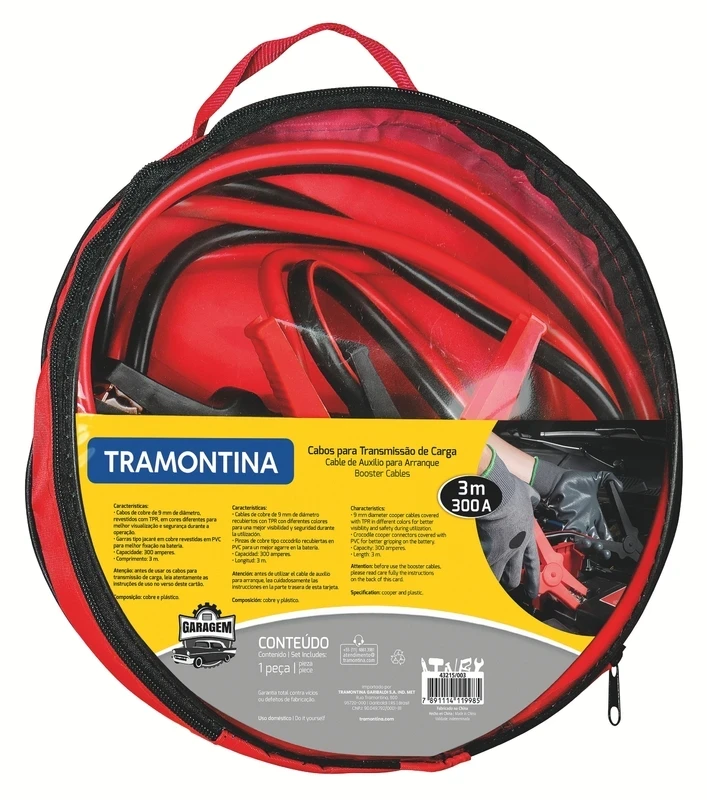 Cabo P/bateria 300a 3m Tramontina 43215/003