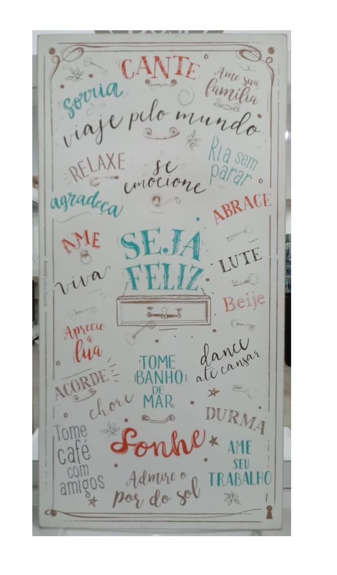 Atcus Box Seja Feliz 50x100 Bx216 Branco