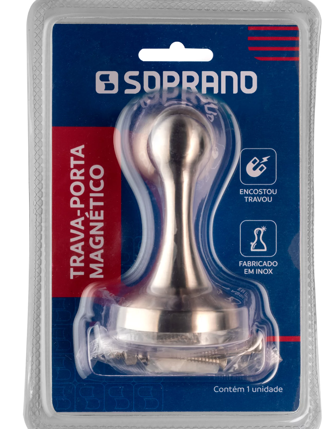 Trava Porta Soprano Piso Magnetico Eco Inox Escov