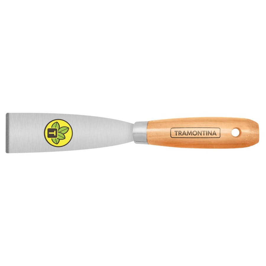 Espátula Rígida em Aço Carbono com Cabo de Madeira 4cm - Tramontina