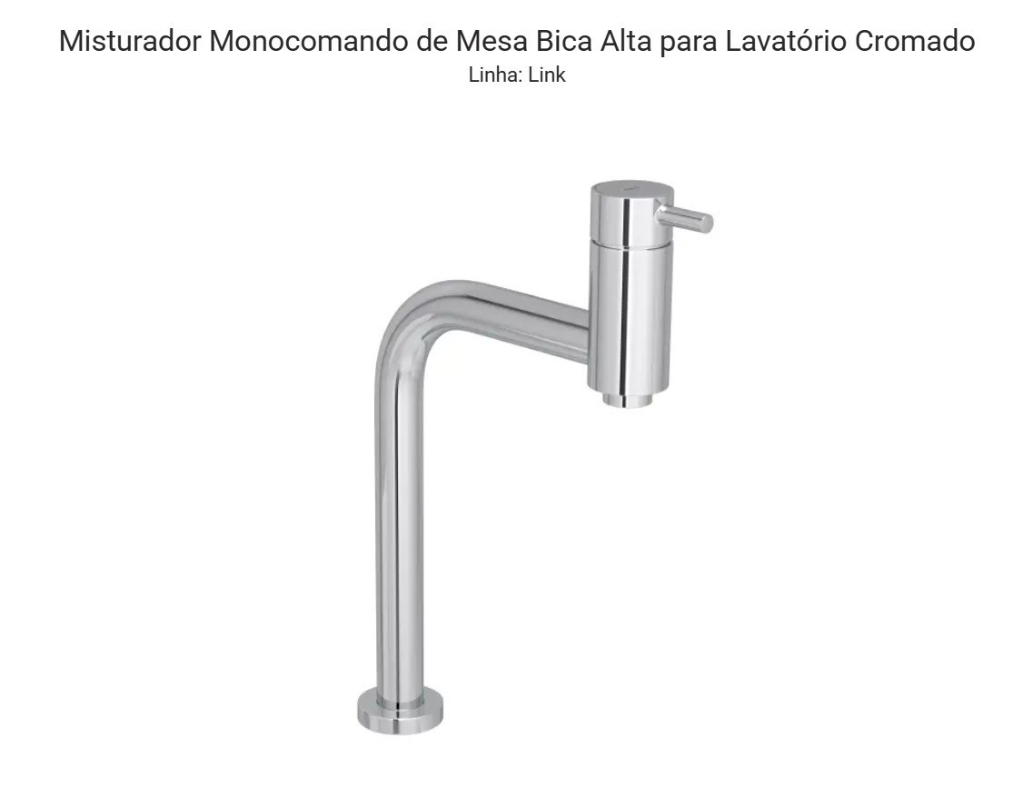 Deca Misturador Lav Link Mesa B.alta 2886.c.lnk