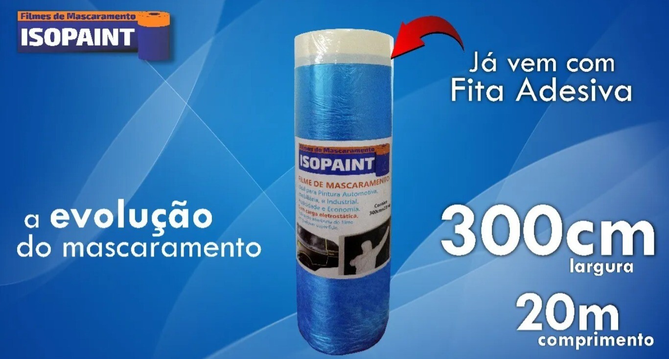 Filme Lona para Proteção Moveis Mascaramento Eletrostatico com Auto Adesivo na Borda