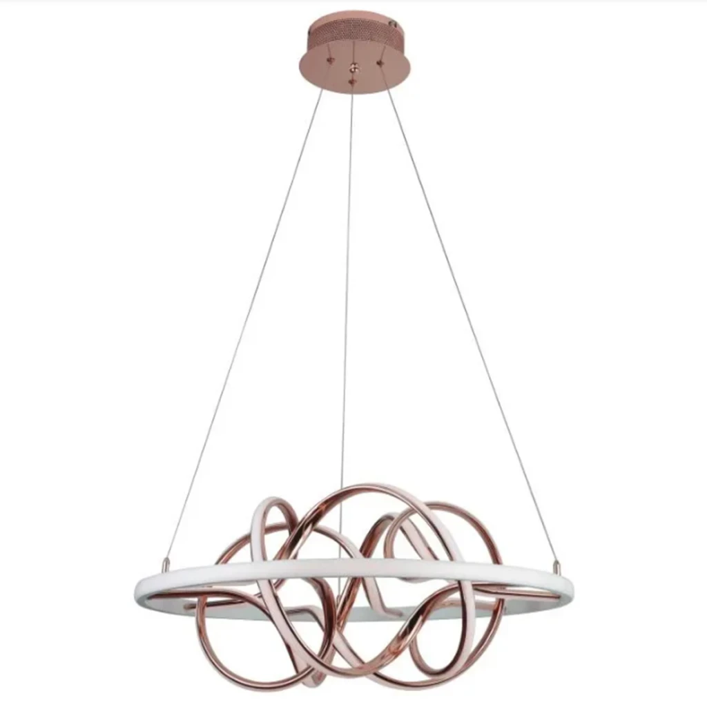 Dinamica Pendente Dcd01212 Led 67cm Aluminio Silic Rose