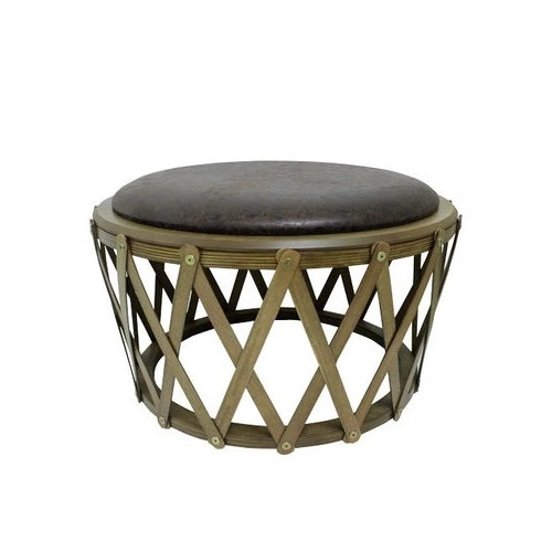 Goods Puff Tamborete Reverso Marrom 43x80x80 158023