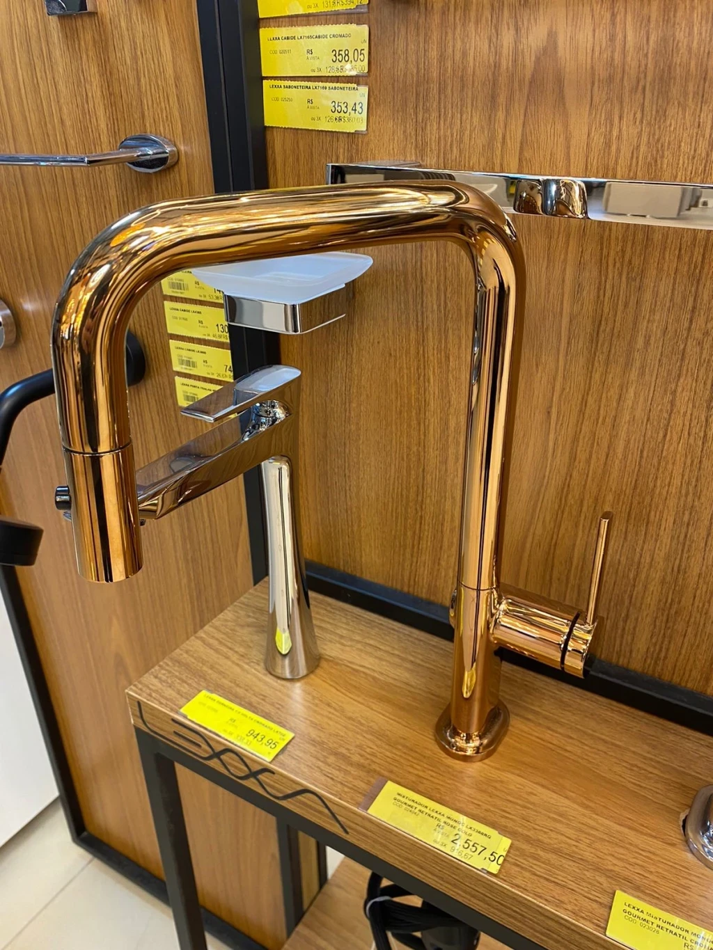 Lexxa Misturador Monoc Gourmet Retratil Rose Gold Lx3388rg