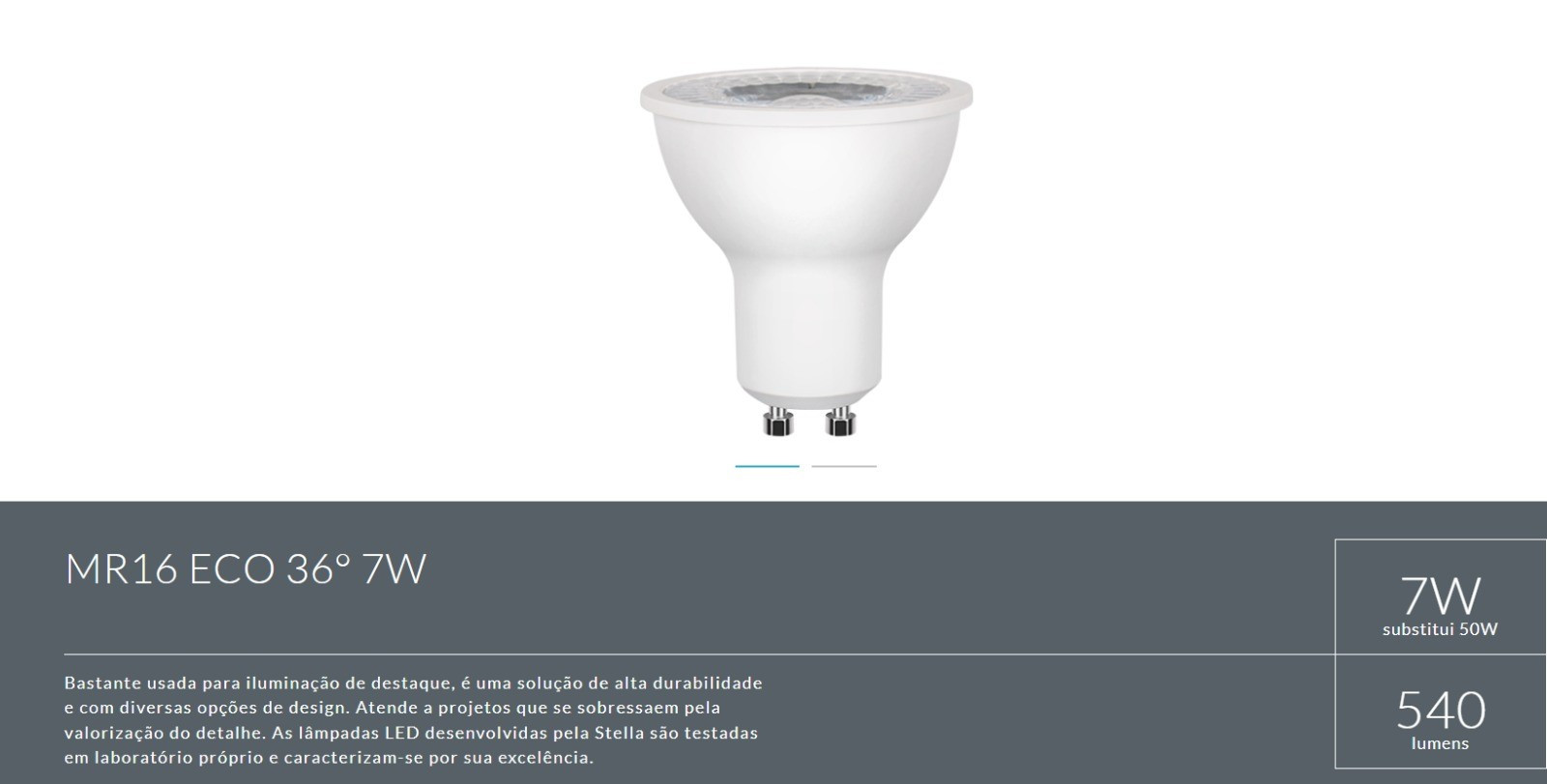 Stella Lampada Led 7w Mr16 Gu10 3000k Sth8536/30