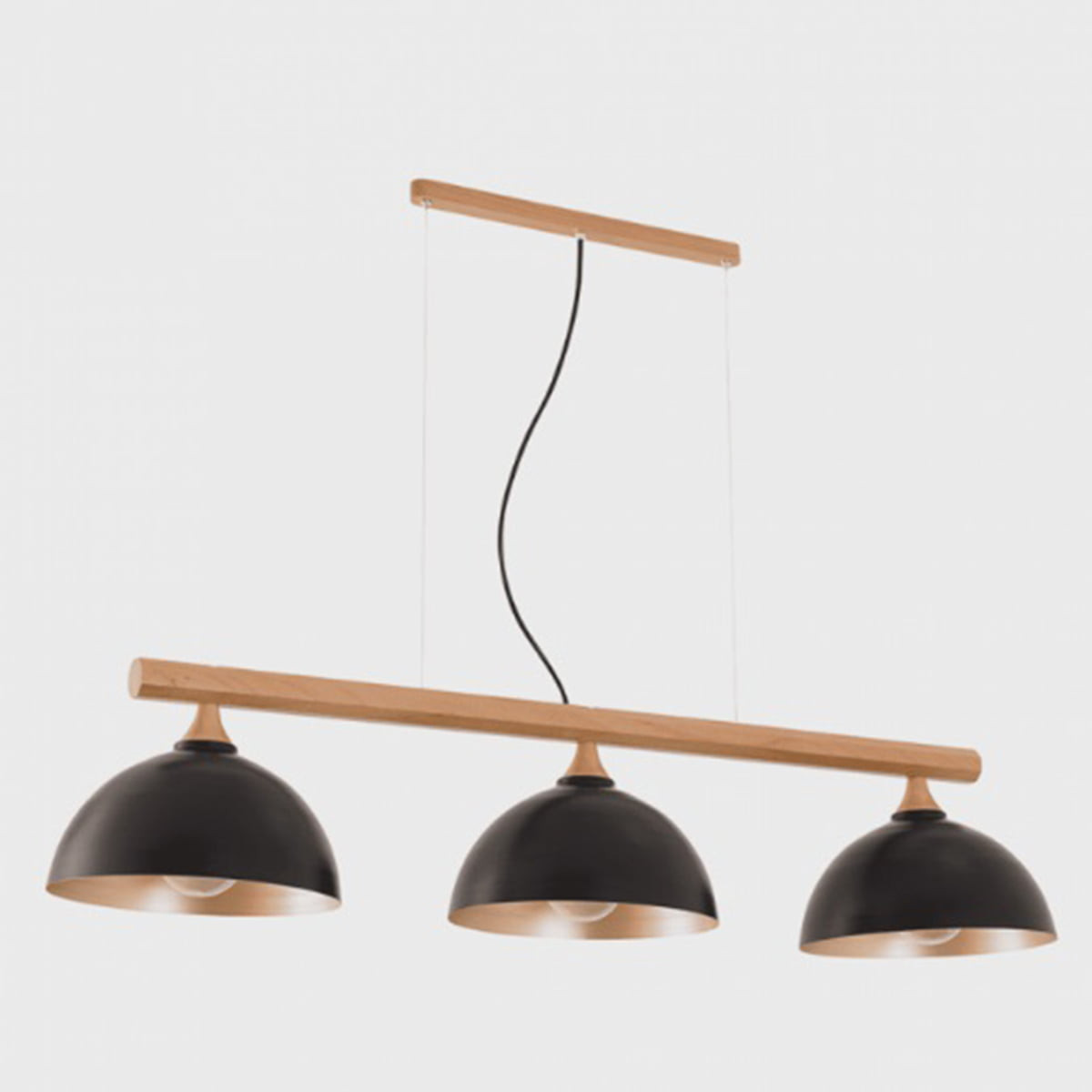 Madelustre Pendente Trilho Viena 3lamp E27 Pt/cob 3093