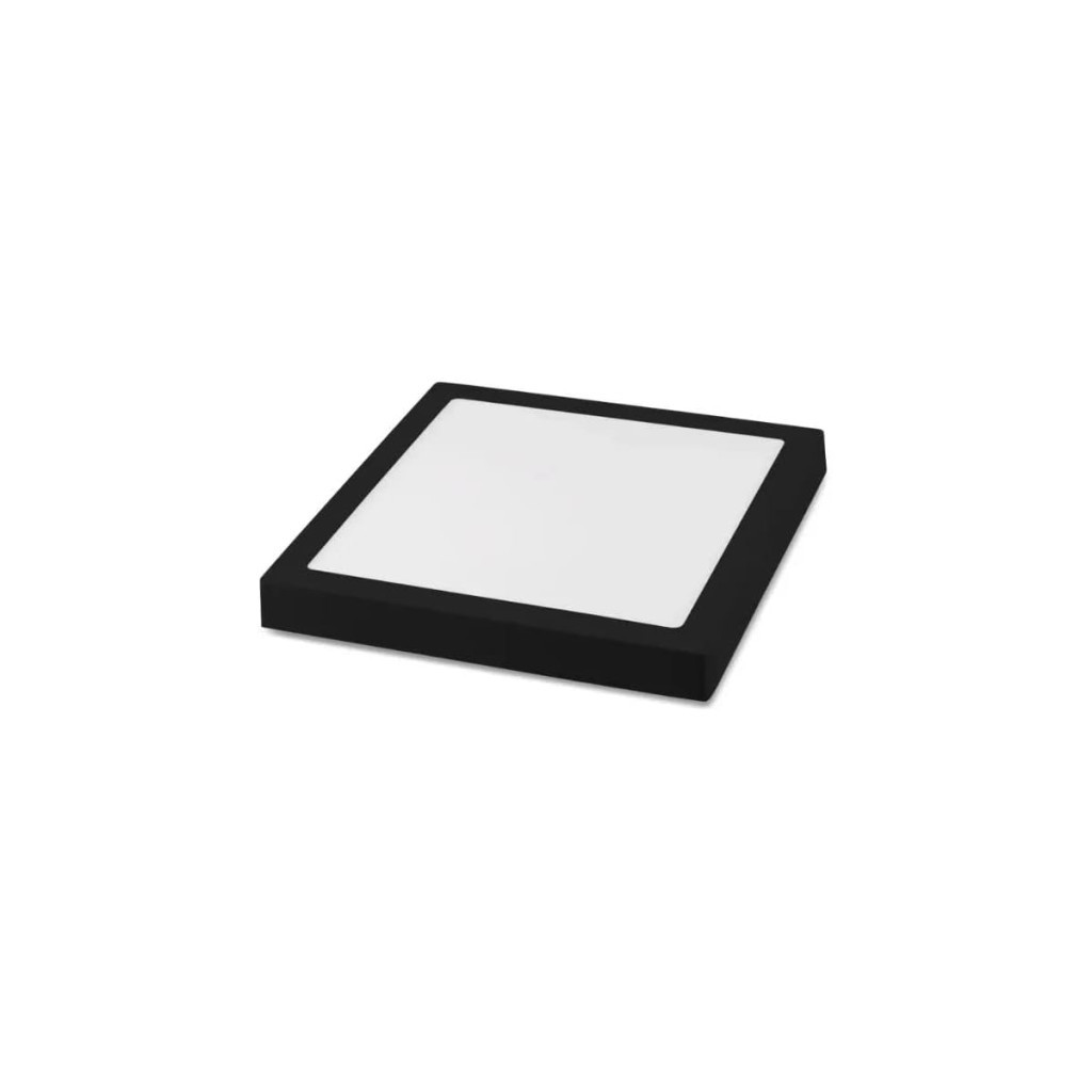 Painel Led Sob Quad Alum 279mm Bivolt 24w 3.000k - Preto