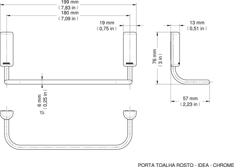 Porta Toalhas Rosto Docolidea