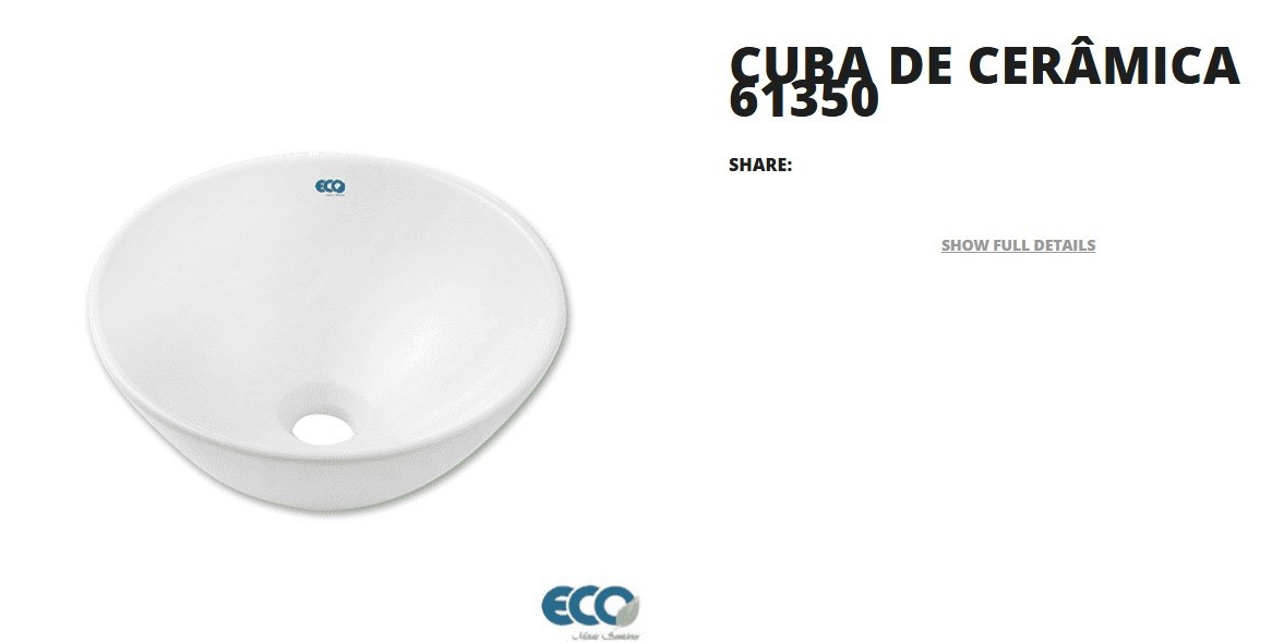 Eco Metais Cuba Red M Branca 61350