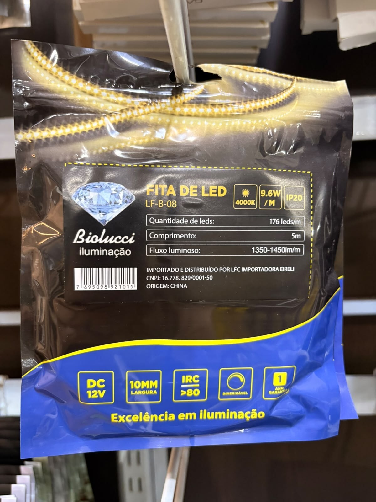 Bio Fita Led 9.6w/m 4000k Rolo 5m Lf-b0-8