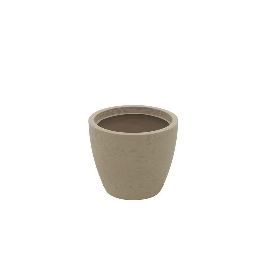 Vaso Asteca em Polietileno Bege com Prato 32 Cm - Tramontina