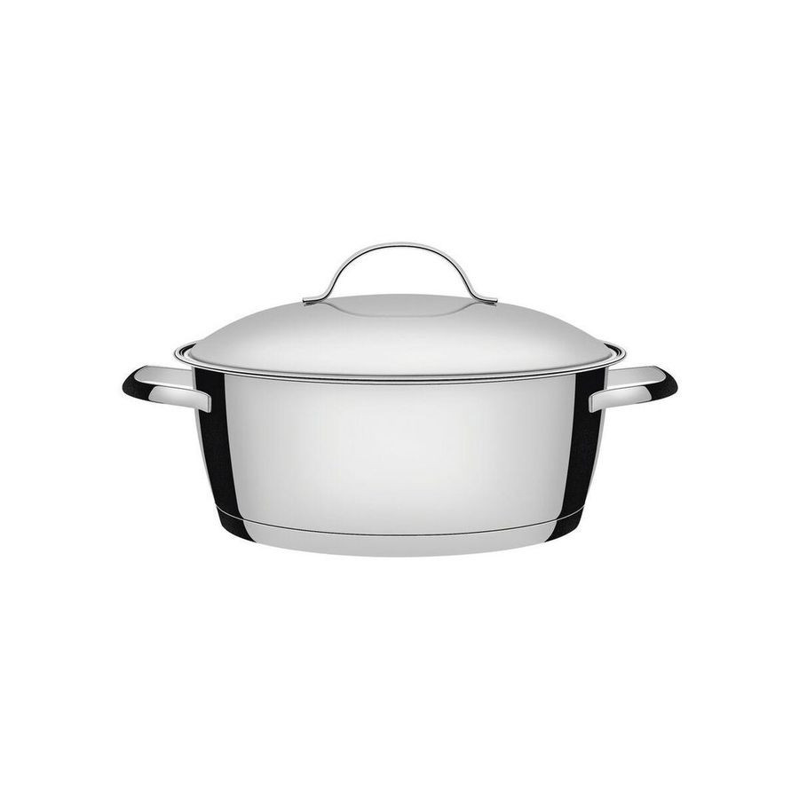 Caçarola Rasa Allegra em Aço Inox com Fundo Triplo 24 Cm 4,2 L