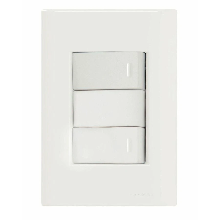 Conjunto 4x2 com 2 Interruptores Simples 10 a 250 V Giz Branco - Tramontina