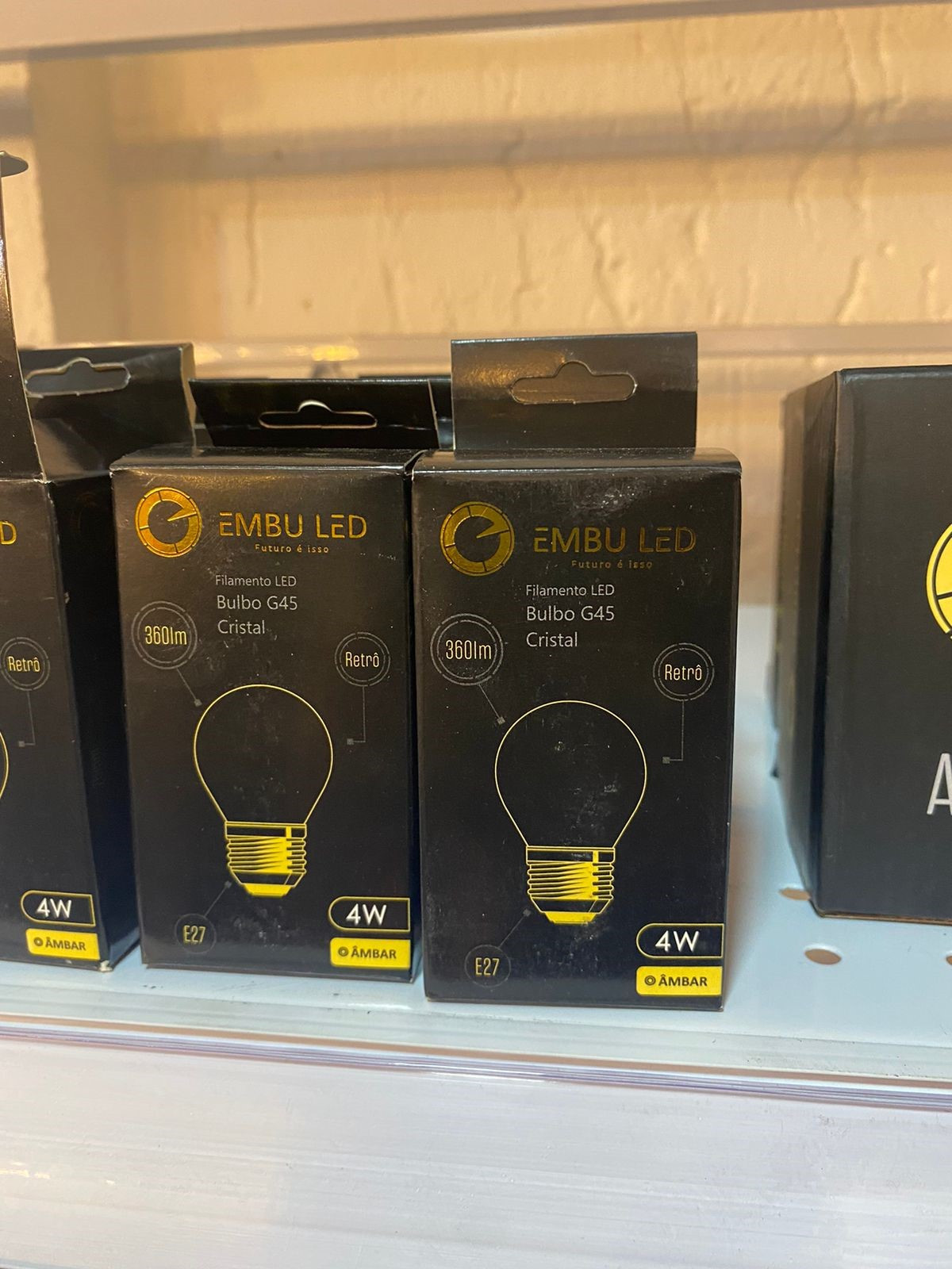 Lâmpada Filamento Led 4w âmbar Globo G95 E27 - Embuled (ref: 61562)
