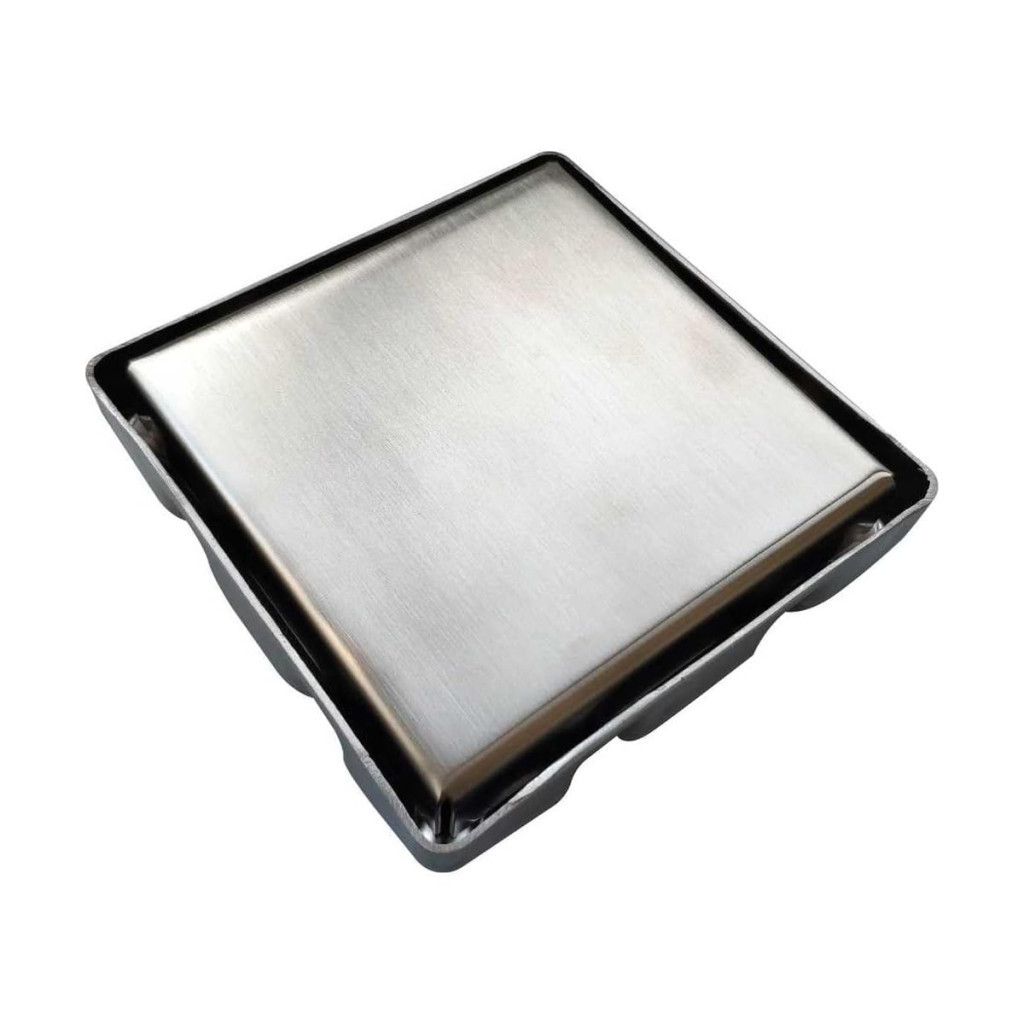 Ralo Oculto Invisível 15x15 Cm Inox Banheiro Antiodor - Flvx