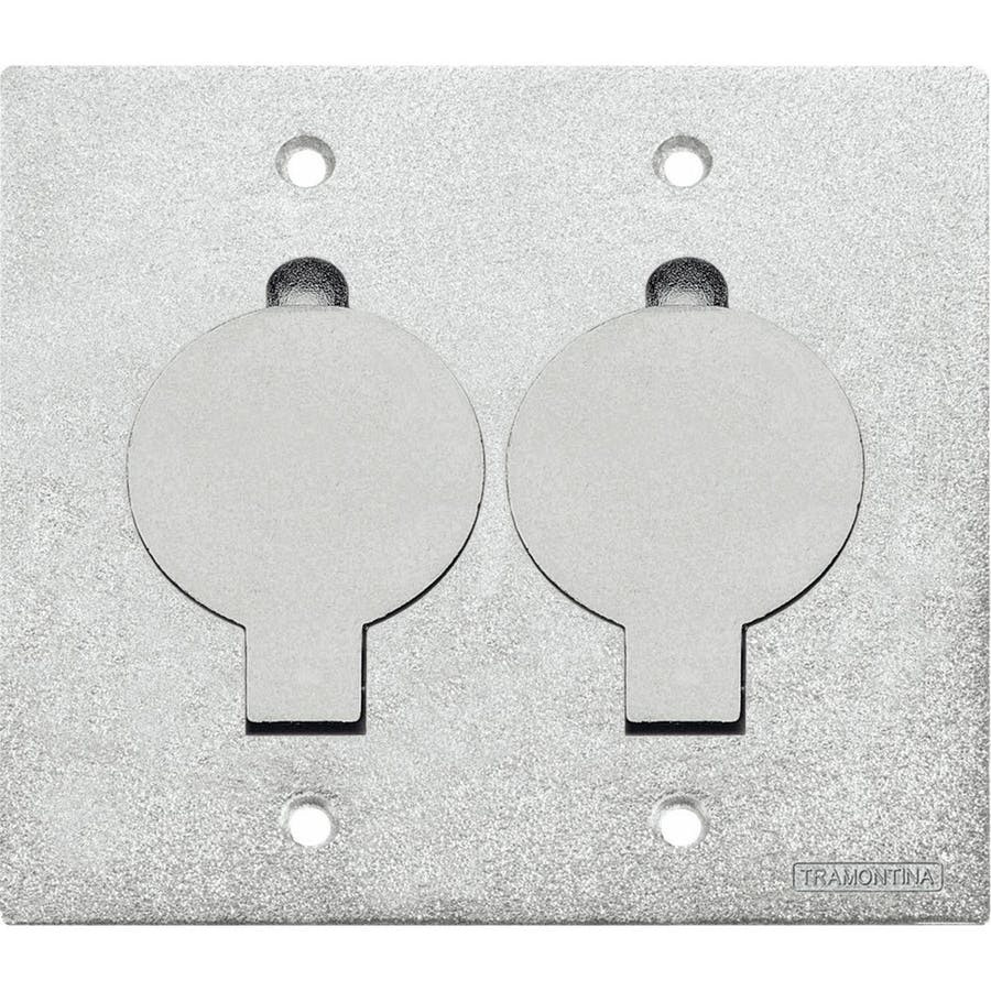 Tampa Unha Dupla para Caixa de Piso 4 X 4 Cromada 110 X 110mm - Tramontina