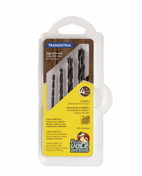 Kit Tramontina Brocas P/madeira 4pc 43408/509