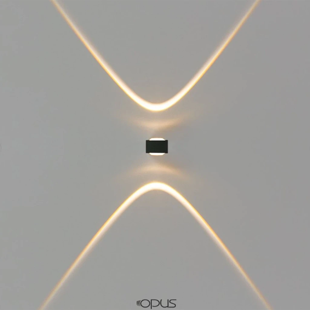 Opus Arandela Sob Arc 2x1w 3000k Preto 86442