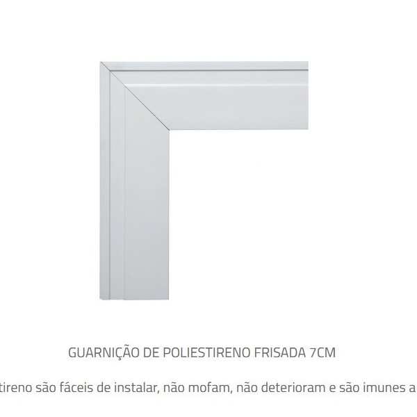 Graddus Guarnicao Gr70g Barra 2.25 X 7cm Frisado Branco