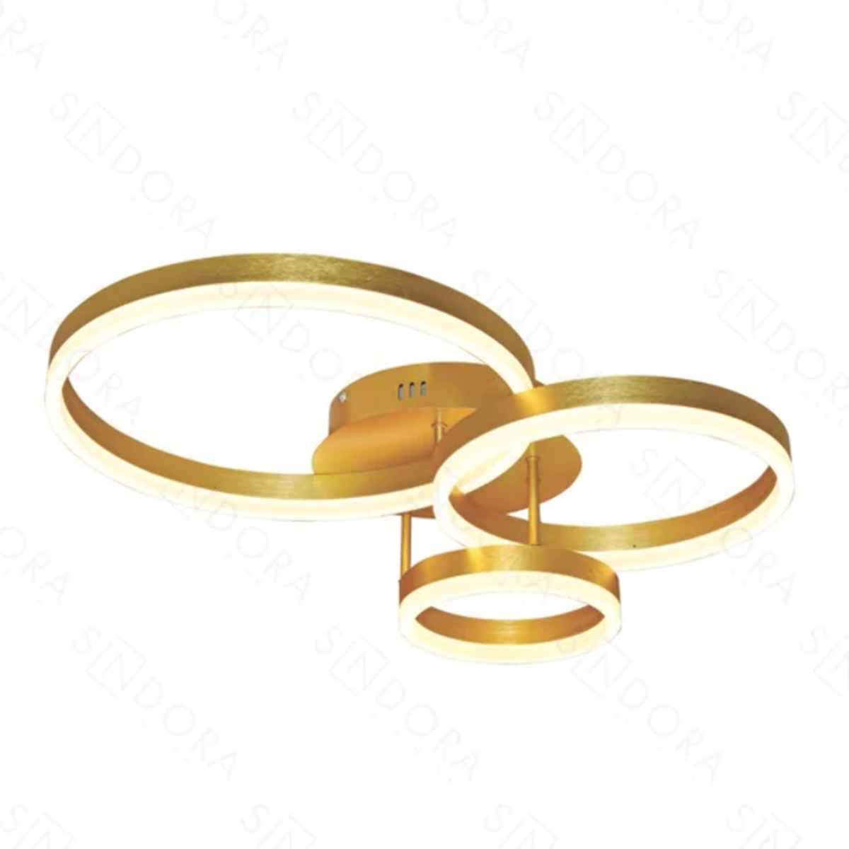Dinamica Plafon Qx05359 3 Aneis 56w 3000k Dourado