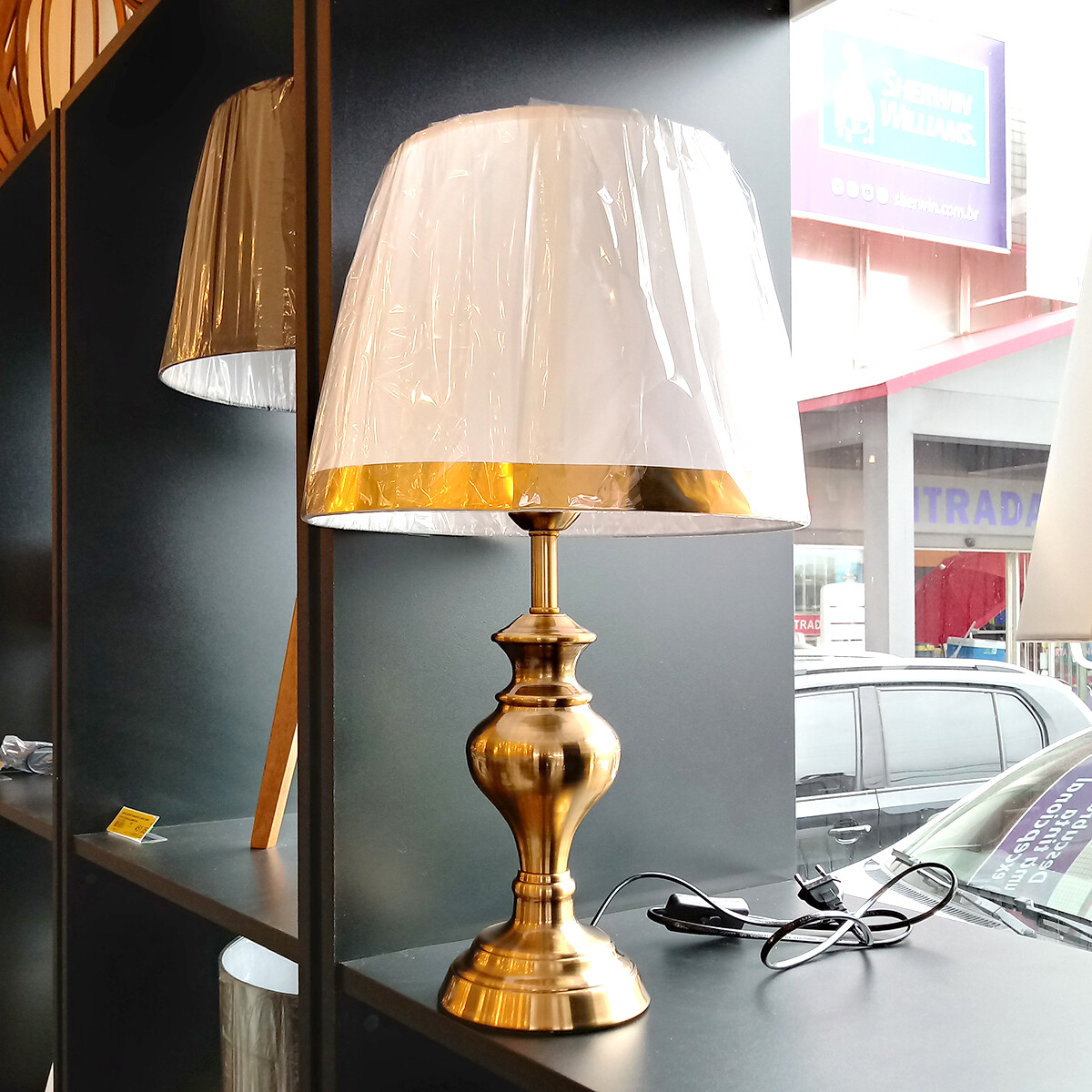 Luciin Abajour Us045 1lamp E27 Ouro Velho