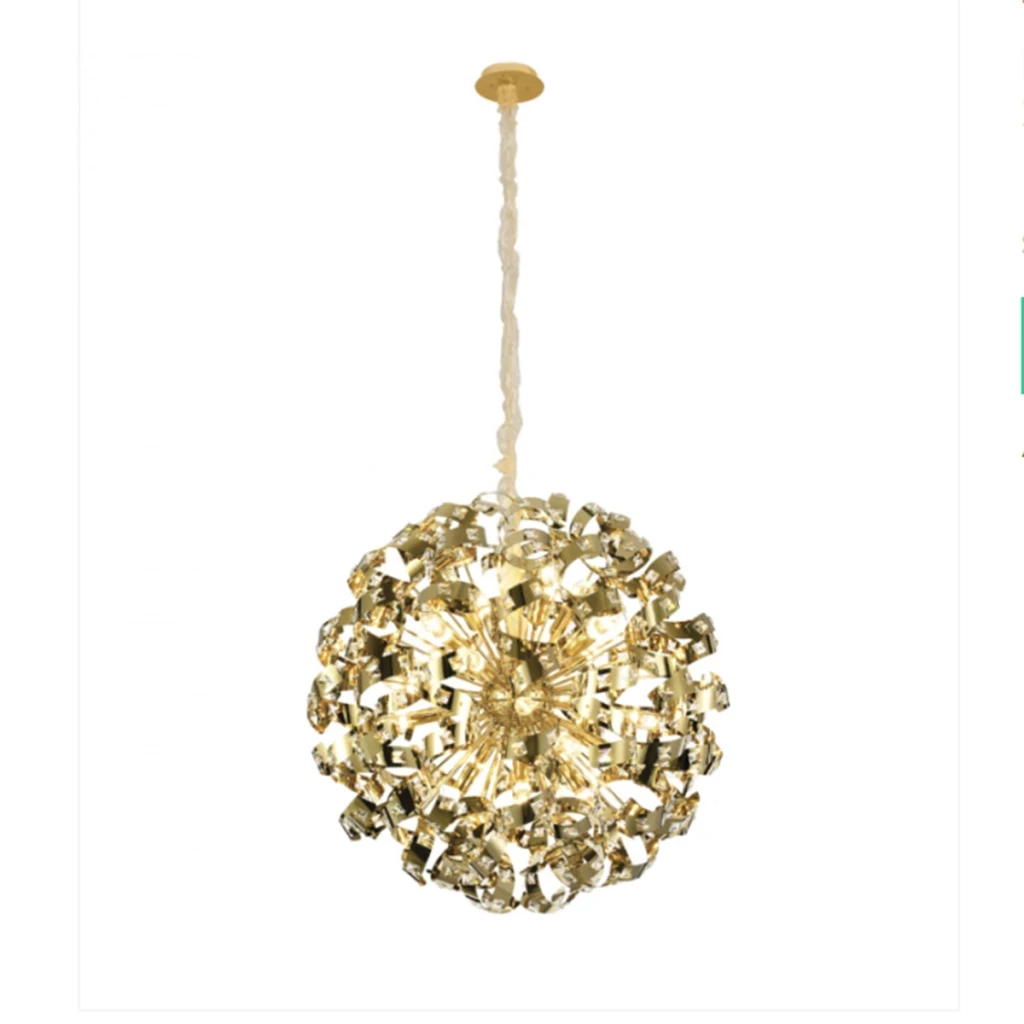 Querolustre Pendente Dcd06205 P/24 Lamp G9 Dourado