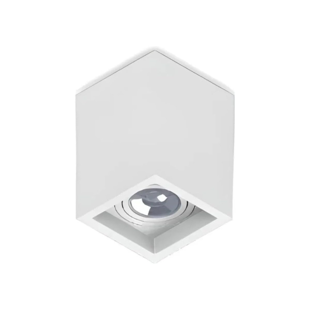 Spot Quadrado Sobrepor Dicróica Recuado Gu10 Boxit Save